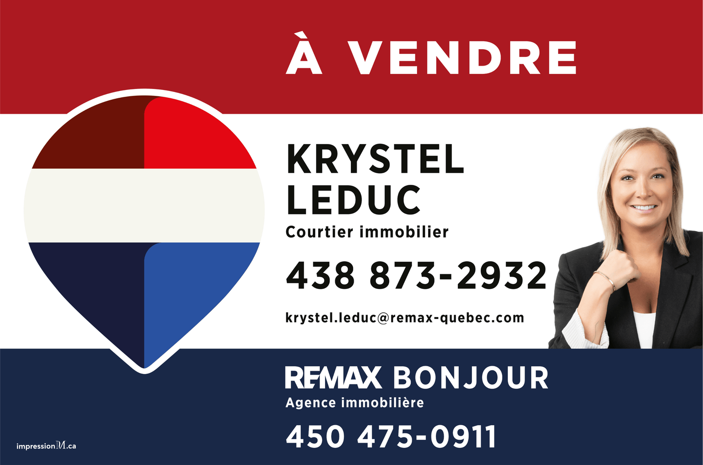 Affiche résidentielle horizontale (moyenne)