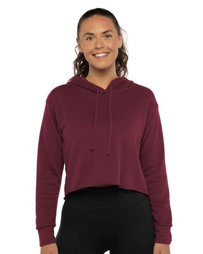 Femme Laguna suédé Raw Edge Chandail à capuchon court
