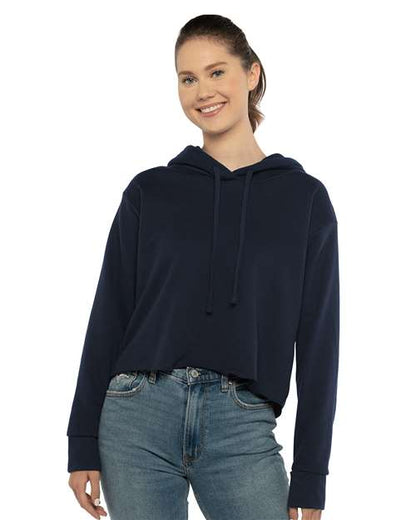 Femme Laguna suédé Raw Edge Chandail à capuchon court