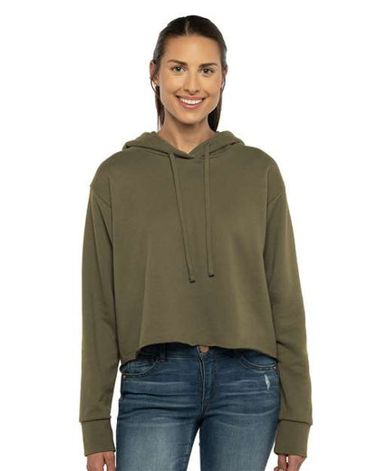 Femme Laguna suédé Raw Edge Chandail à capuchon court