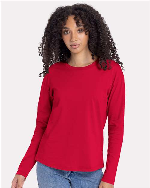 Femme Cotton Relaxed T-shirt à manches longues
