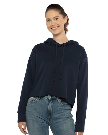 Femme Laguna suédé Raw Edge Chandail à capuchon court