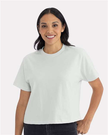 Femme épais T-shirt coupe carrée