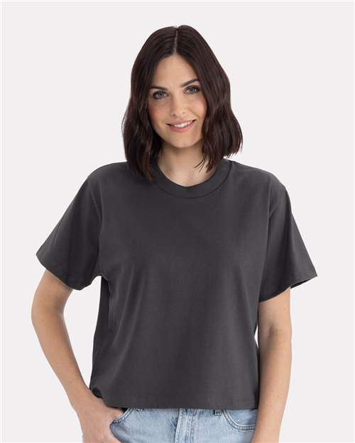 Femme épais T-shirt coupe carrée