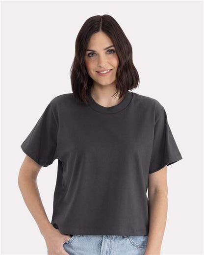 Femme épais T-shirt coupe carrée