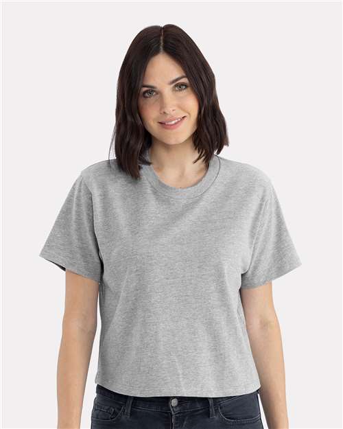 Femme épais T-shirt coupe carrée