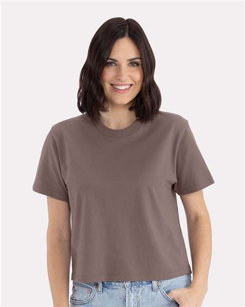 Femme épais T-shirt coupe carrée
