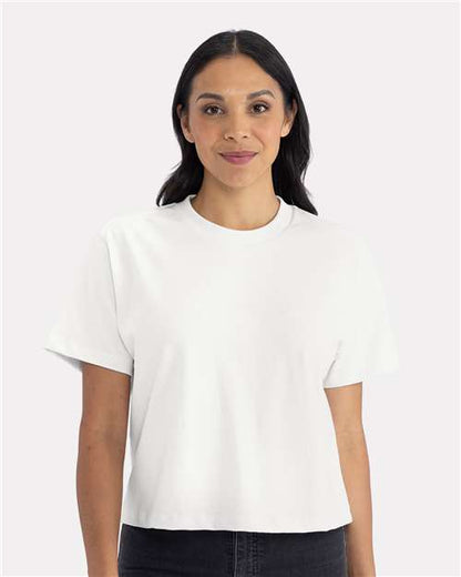 Femme épais T-shirt coupe carrée