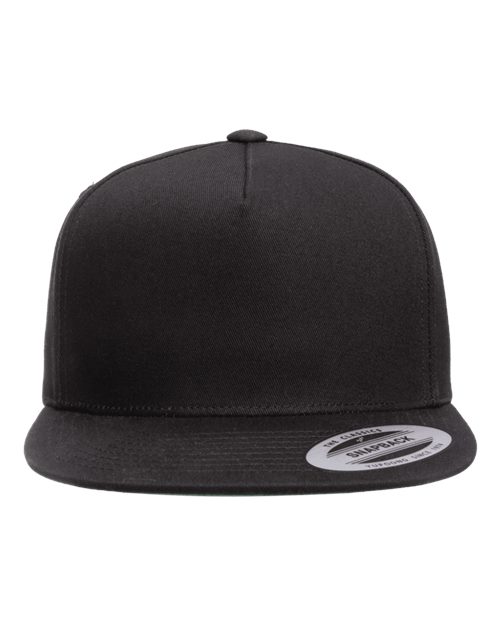 Casquette snapback 5 panneaux en coton sergé