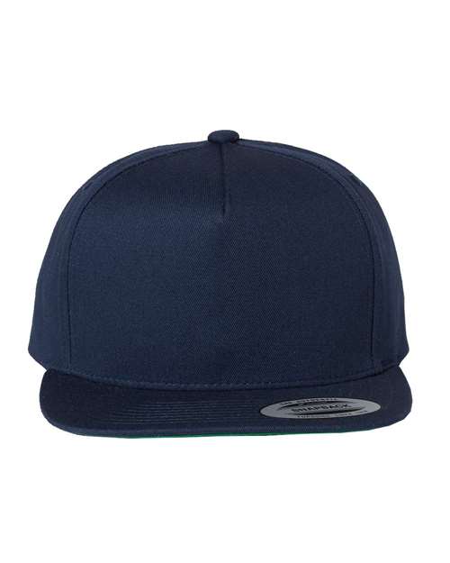 Casquette snapback 5 panneaux en coton sergé
