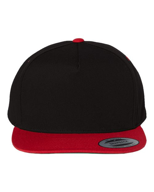 Casquette snapback 5 panneaux en coton sergé