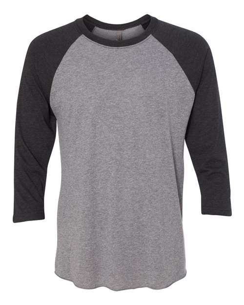 Unisexe Triblend T-shirt raglan à manches 3/4