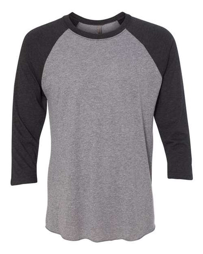 Unisexe Triblend T-shirt raglan à manches 3/4