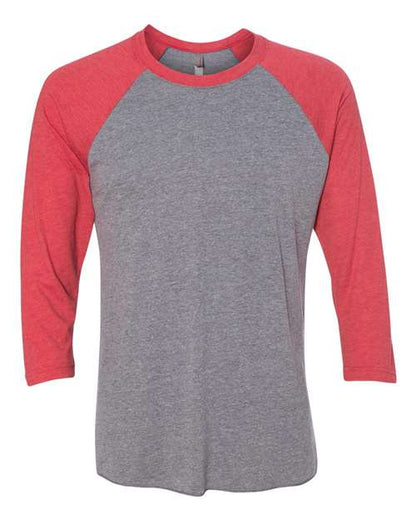 Unisexe Triblend T-shirt raglan à manches 3/4