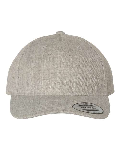 Casquette snapback Premium 5 panneaux, visière courbée