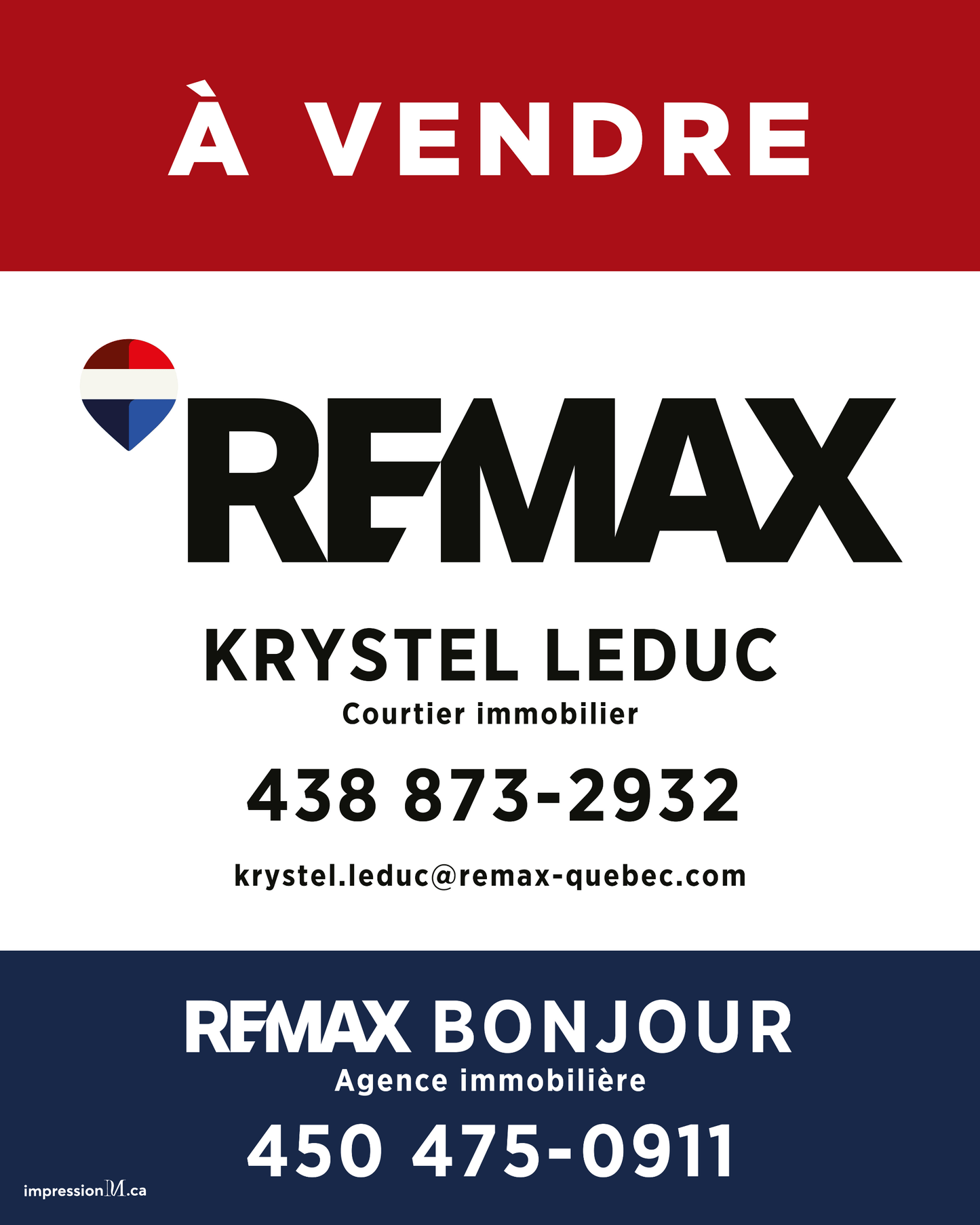 Affiche résidentielle verticale - Modèle 2