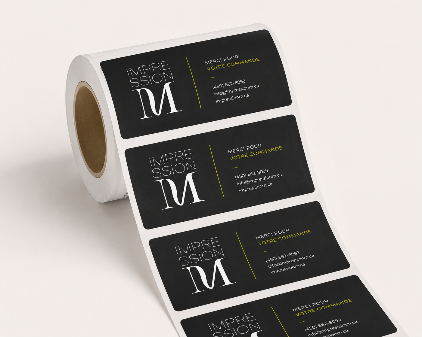 Étiquettes rectangles en rouleau