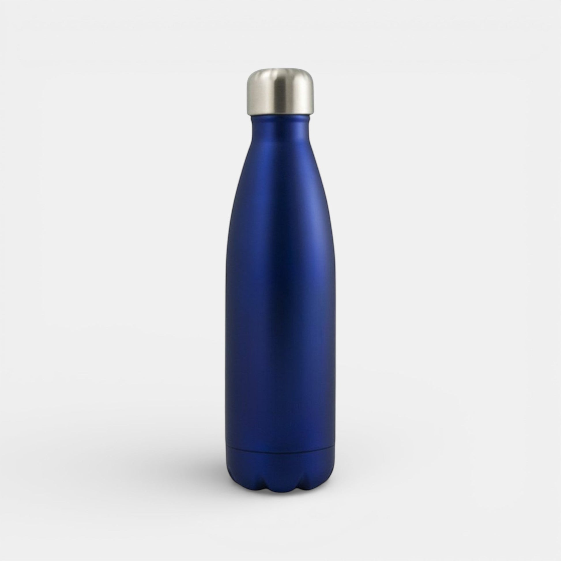 Impression M Inverness 1943 blue matte stainless steel insulated water bottle with silver cap