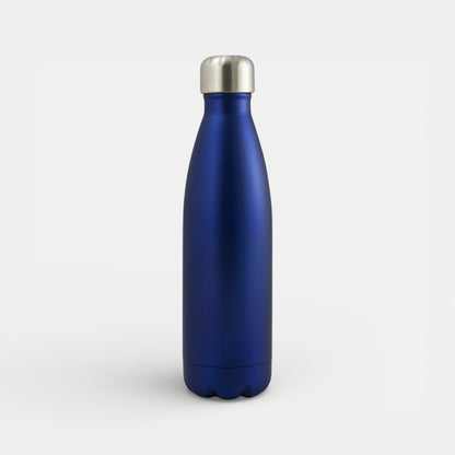 Impression M Inverness 1943 blue matte stainless steel insulated water bottle with silver cap