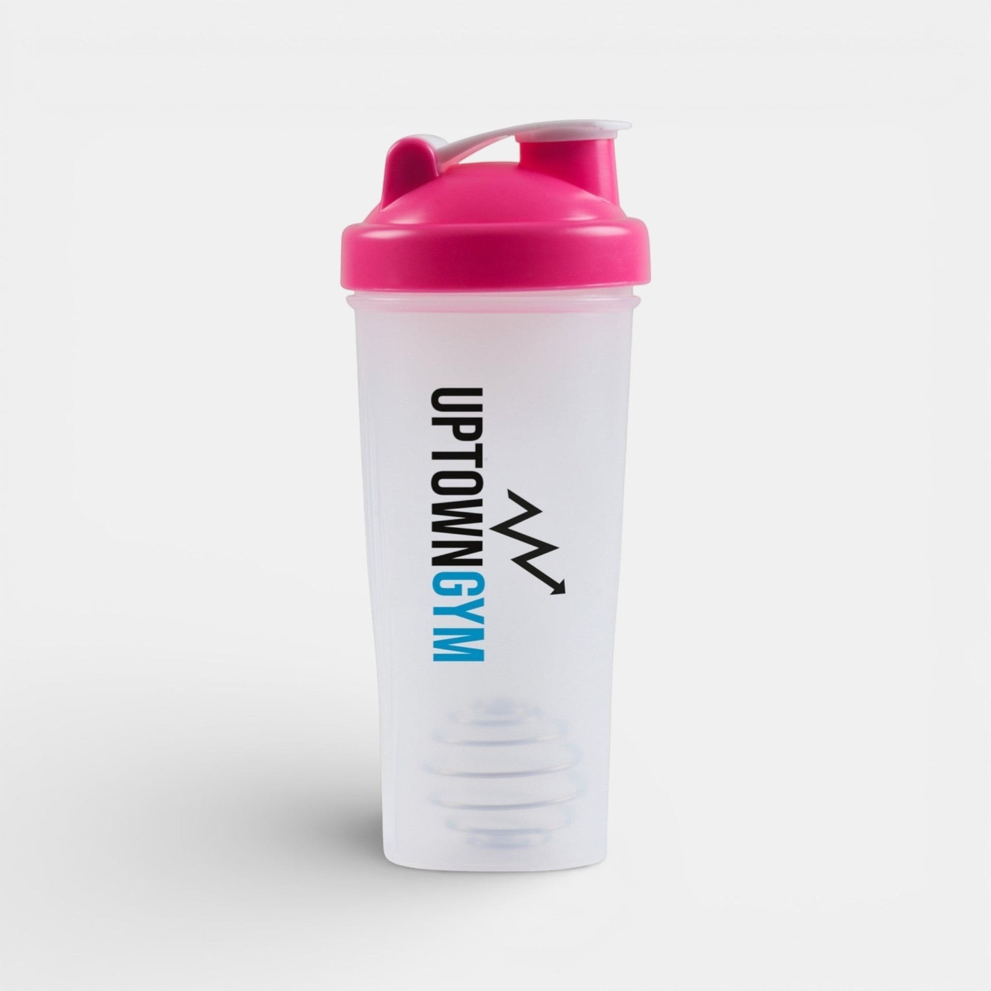 Impression M Corinthe 1575 BPA-free plastic shaker bottle with pink lid and stainless steel mixing ball