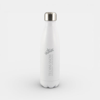 Impression M Inverness 1943 white stainless steel insulated water bottle with custom logo print