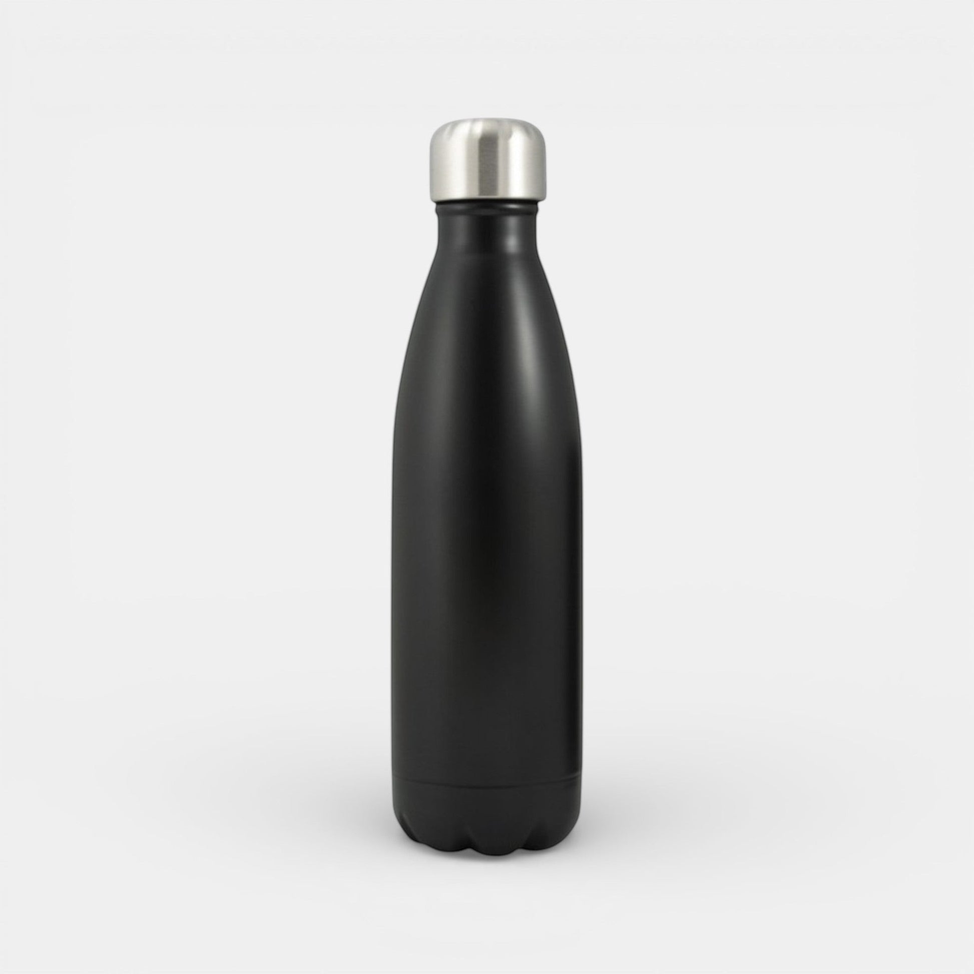 Impression M Inverness 1943 matte black stainless steel insulated water bottle with a silver metal cap