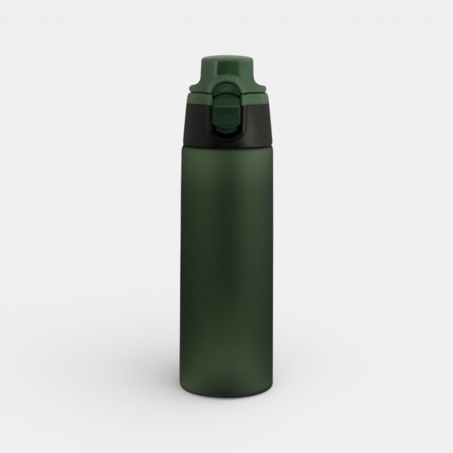 Impression M Julio Tritan 750ml dark green sports water bottle with a secure flip-top lid and matte finish.