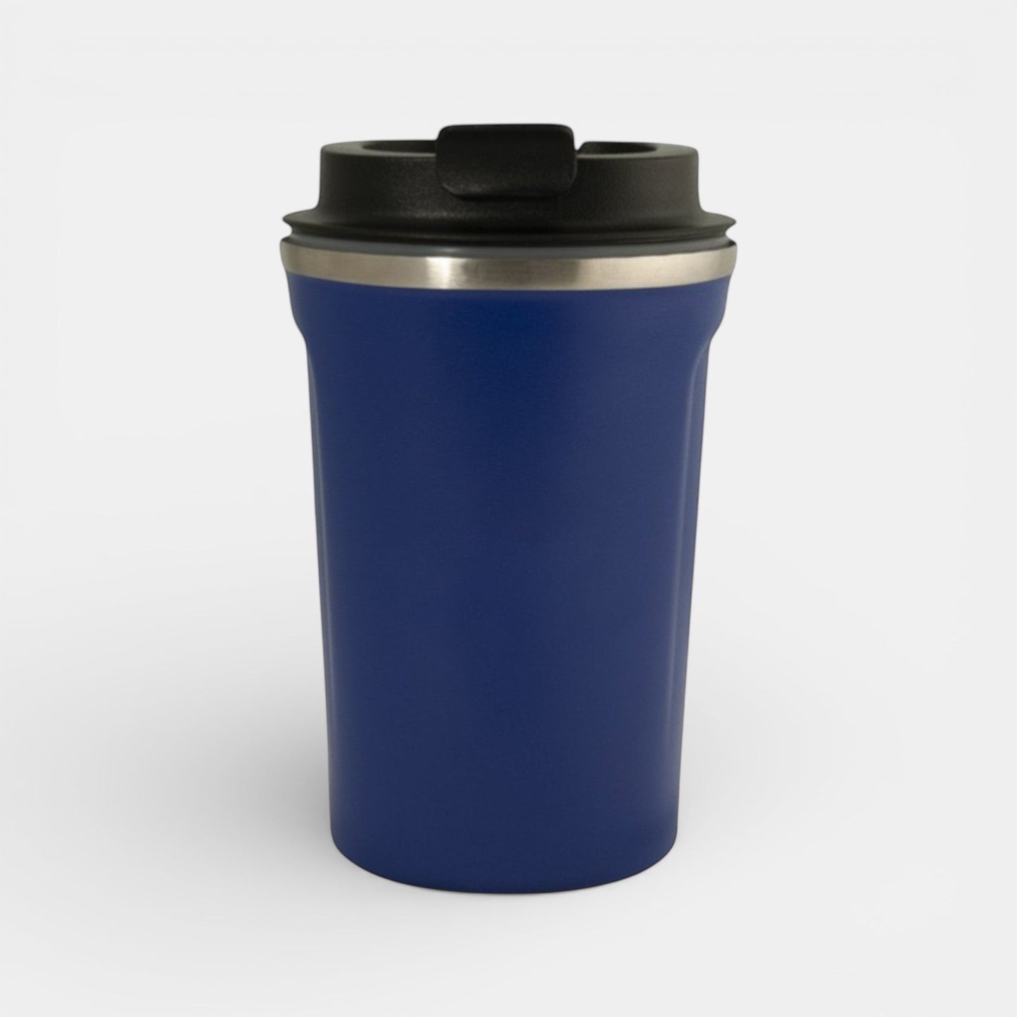 Impression M Kilkenny 2025 blue stainless steel insulated travel mug with black lid
