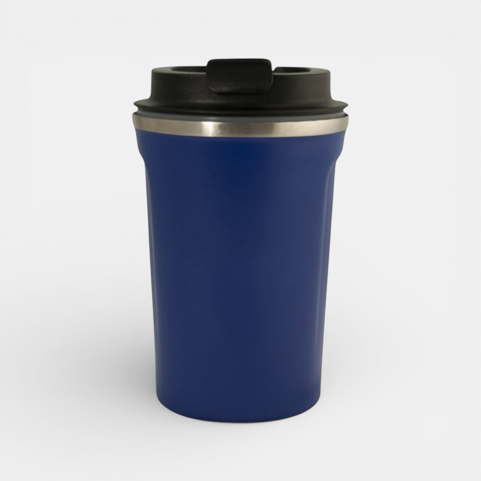 Impression M Kilkenny 2025 blue stainless steel insulated travel mug with black lid