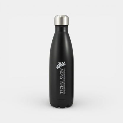 Impression M Inverness 1943 matte black stainless steel insulated water bottle with custom white logo