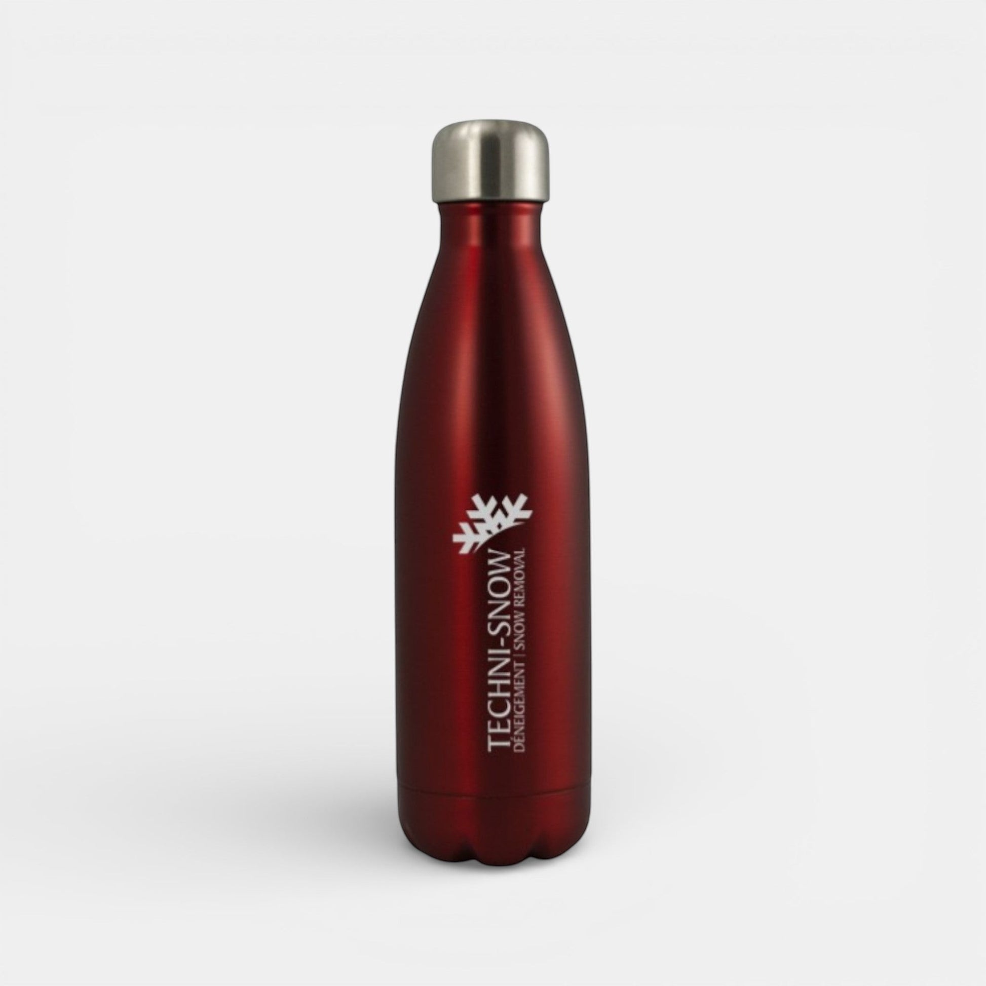 Impression M Inverness 1943 red matte stainless steel insulated water bottle with custom logo branding