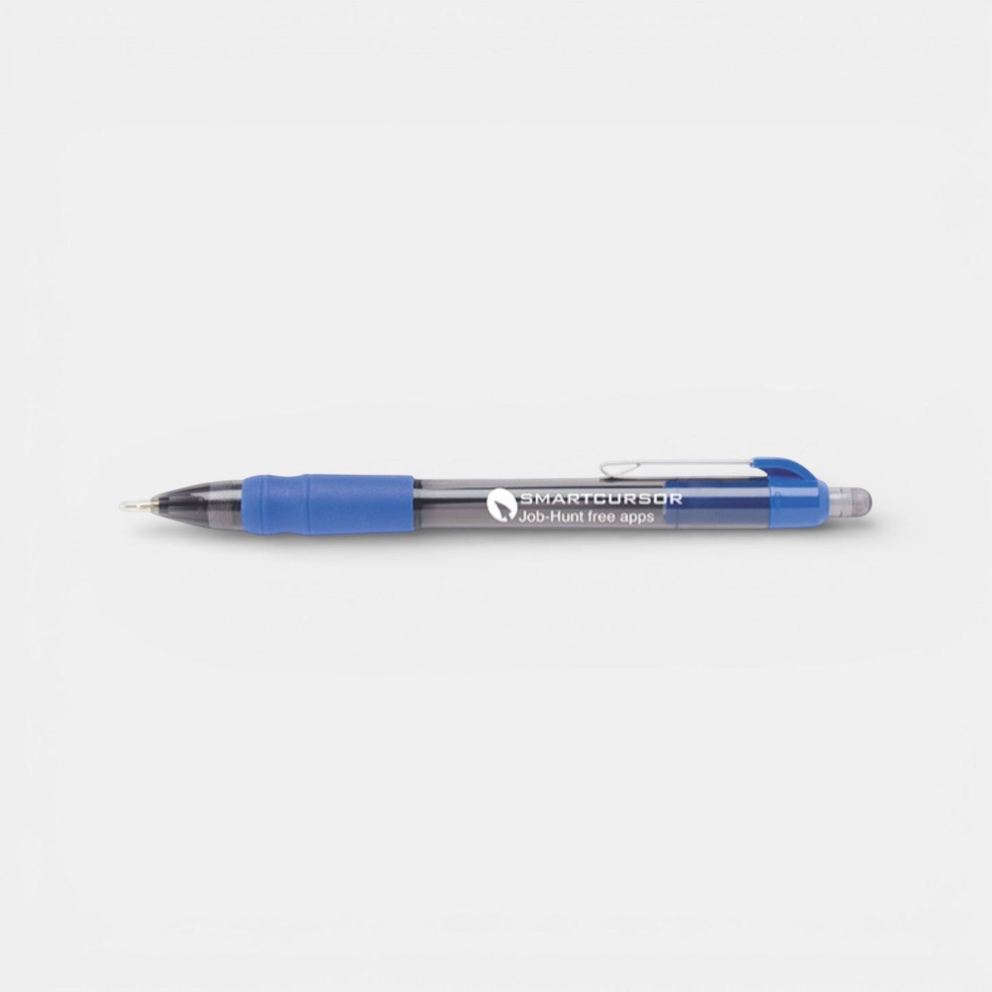 Impression M Stylo MaxGlide Click retractable blue ballpoint pen with air-cushioned rubber grip and metal clip