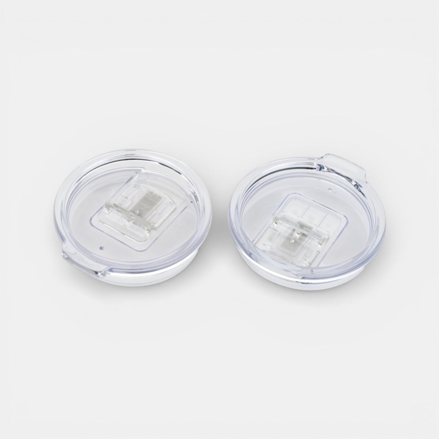 Impression M Urban Peak Bondi clear plastic press-on lids with sliding spill-resistant closures for insulated tumblers