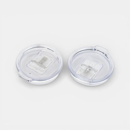 Impression M Urban Peak Bondi clear plastic press-on lids with sliding spill-resistant closures for insulated tumblers