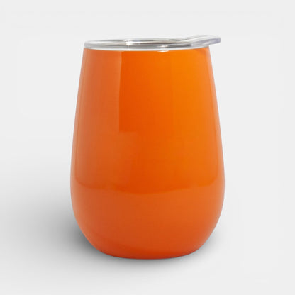 Impression M Vittis 2010 orange insulated tumbler with clear splash-proof lid for hot or cold drinks