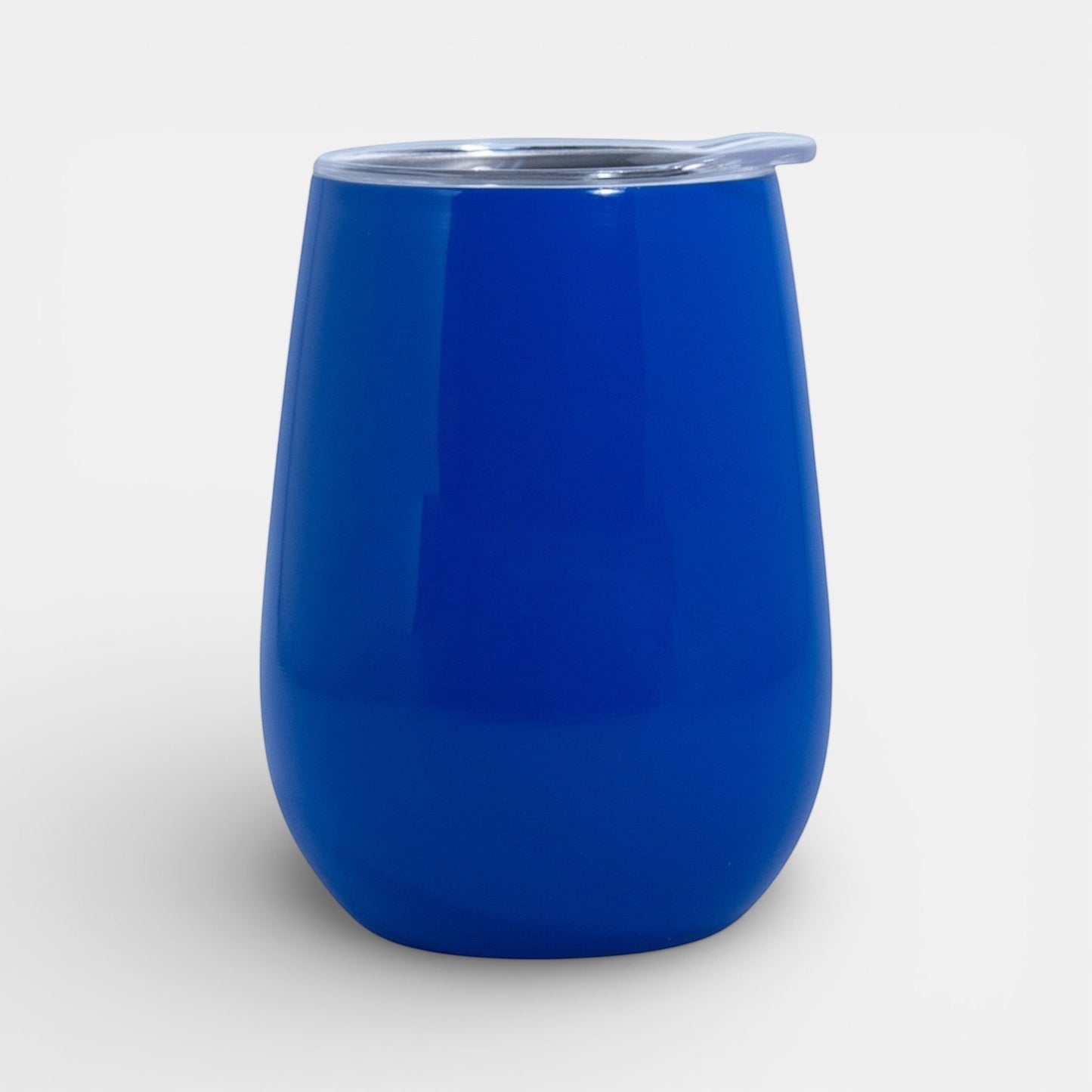 Impression M Vittis 2010 blue insulated tumbler with clear splash-proof lid for hot or cold drinks.