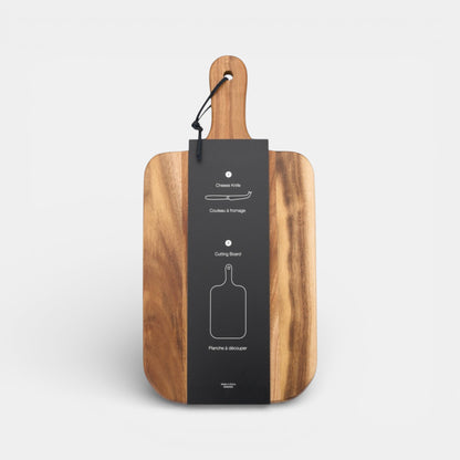 Planche et couteau à fromage Niagara Cutlery™ en bois d’acacia KS76